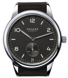 Nomos Glashutte Watch Club Automatic Datum Dunkel Glasboden 774