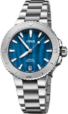 Oris Watch Aquis Date Aegean Blue 01 733 7770 4155-07 8 18 05P