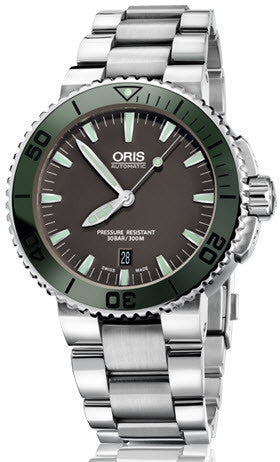 Oris Watch Aquis Date Dark Green Bracelet S 01 733 7653 4157-07 8 26 01PEB