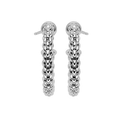 Fope Essentials 18ct White Gold Small Hoop Earrings OR01