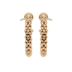 Fope Essentials 18ct Rose Gold Small Hoop Earrings OR01