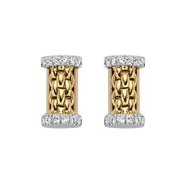Fope Essentials 18ct Yellow Gold Diamond Stud Earrings OR07/BBR