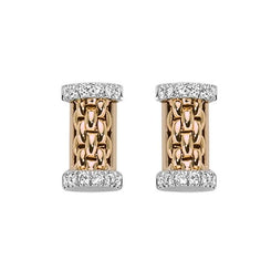 Fope Essentials 18ct Rose Gold Diamond Stud Earrings OR07/BBR