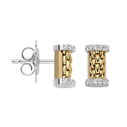 Fope Essentials 18ct Yellow Gold Diamond Stud Earrings OR07/BBR