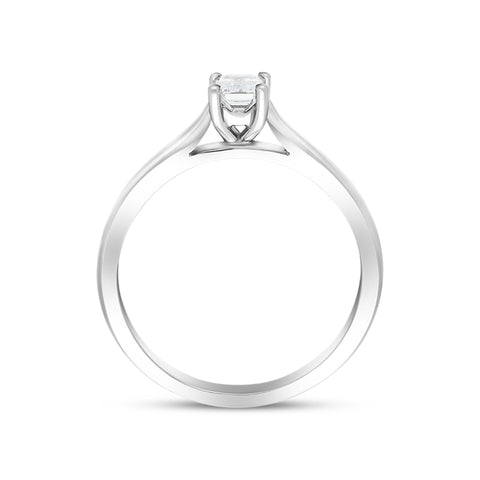 Platinum 0.36ct Diamond Emerald Cut Solitaire Ring. FEU-799.Platinum 0.36ct Diamond Emerald Cut Solitaire Ring. FEU-799._2