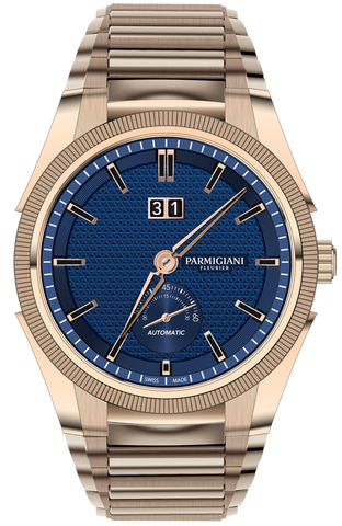 Parmigiani Fleurier Watch Tonda GT Rose Gold Blue Bracelet PFC910-1500340-B00782