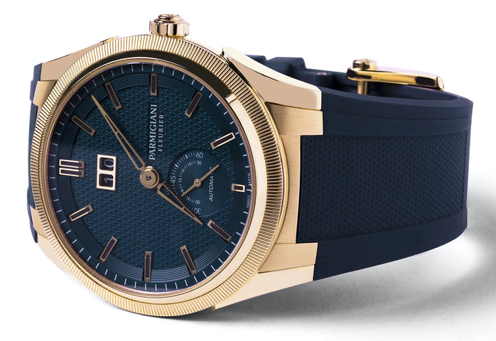 Parmigiani Fleurier Watch Tonda GT Rose Gold Blue Rubber