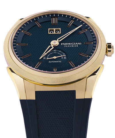 Parmigiani Fleurier Watch Tonda GT Rose Gold Blue Rubber