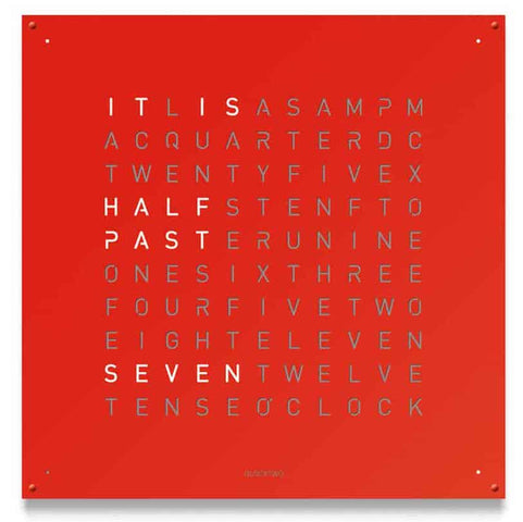 QLOCKTWO 180 Red Pepper Wall Clock 180cm Q180ENRPPC