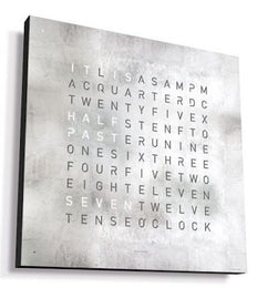 QLOCKTWO Classic Creators Edition Platinum RAL 9005 Black 45cm FCENPL