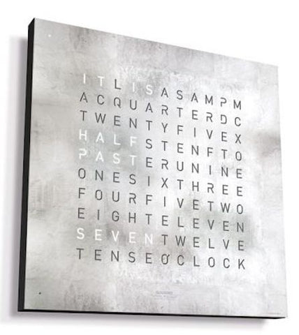 QLOCKTWO Classic Creators Edition Platinum RAL 9005 Black 45cm FCENPL