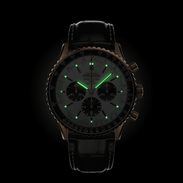 Breitling Navitimer B01 46 18k Black Croc Folding Clasp Watch