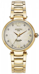 Roamer Watch Dreamline Diamonds Champagne MOP Dial Yellow Gold 857847 48 29 50