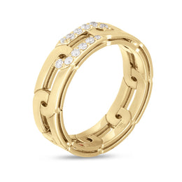 Roberto Coin Navarra 18ct Yellow Gold Diamond Ring ADR888RI2159 Y