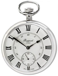 Rapport Pocket Watch Mechanical Open Face Silver Tone PW23