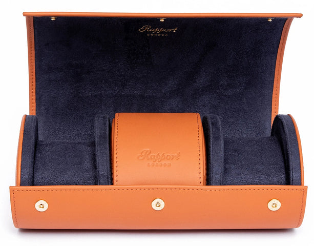 Rapport Watch Roll Hyde Park Tan Three Watch
