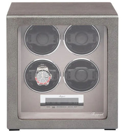 Rapport Watch Winder Quantum Quad Four Leather Grey