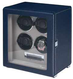 Rapport Watch Winder Quantum Quad Four Leather Blue W634