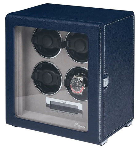 Rapport Watch Winder Quantum Quad Four Leather Blue W634