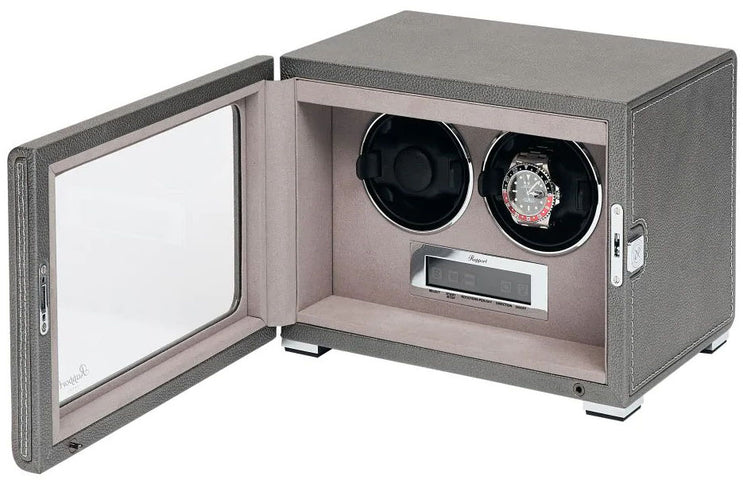 Rapport Watch Winder Quantum Quad Two Leather Grey