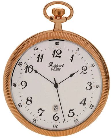 Rapport Pocket Watch Slim Open Face Rose Gold PW34