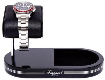 Rapport Watch Stand Formula Single With Tray Black Silver