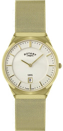 Rotary Watch Gents Gold Plated Bracelet GB02613/03