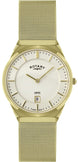 Rotary Watch Gents Gold Plated Bracelet GB02613/03