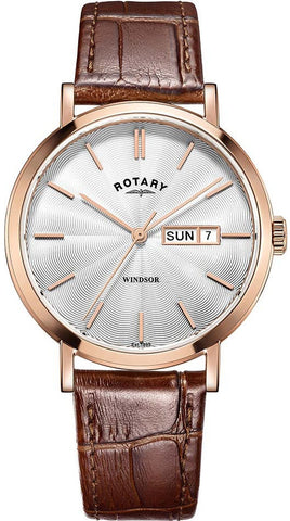 Rotary Watch Gents Gold Plated Strap GS05304/02