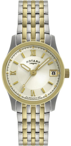 Rotary Watch Ladies Two Tone Bracelet LB00793/09