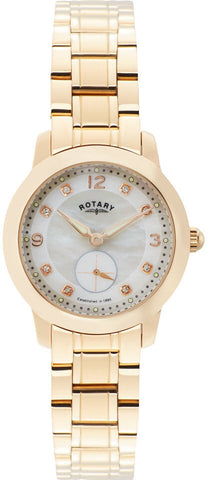 Rotary Watch Ladies Gold Plated Bracelet LB02702/41