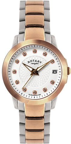 Rotary Watch Ladies Two Tone Bracelet LB02837/41