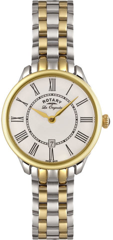 Rotary Watch Ladies Two Tone Bracelet LB02916/06