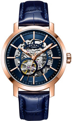 Rotary Watch Greenwich Skeleton Rose Gold PVD GS05354/05