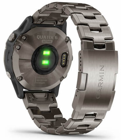 Garmin Watch Quatix 6 Sapphire Titanium Grey Titanium Band Smartwatch