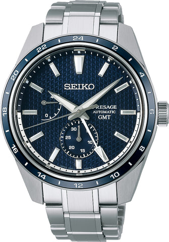 Seiko Presage Watch Sharp Edged Ao-Fuji GMT Limited Edition SPB303J1