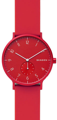 Skagen Watch Aaren Kulor Red Silicone SKW6512