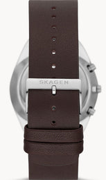 Skagen Watch Grenen Chronograph Espresso Leather Mens