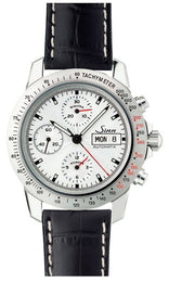 Sinn Motorist Chronograph 303 Silver Ty D 303.013 Leather Strap