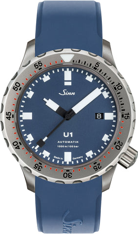 Sinn Watch U1 B Rubber 1010.0102 Rubber Blue