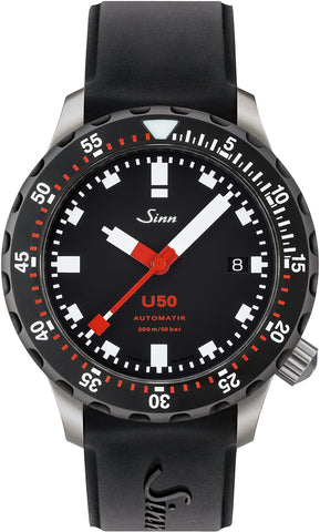 Sinn Watch U50 SDR Silicone Black 1050.040 Silicone Black
