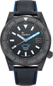 Squale Watch T183 Blue Forged Carbon T183FCBL.CINLEATHOR
