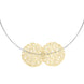 Sterling Silver Gold Plated Open Wire Double Disc Necklace D N760.