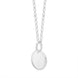 Sterling Silver Flat Disk Necklace D