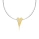 Sterling Silver Brushed Heart Necklace D N668.