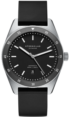 Sternglas Watch Marus Automatic Black Rubber S02-MA03-KA01