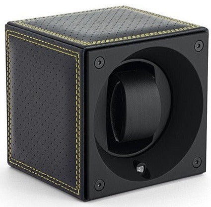 Swiss KubiK Watch Winder Single Masterbox Racing Line Yellow Stitches SK01.CV.RC.JAUNE