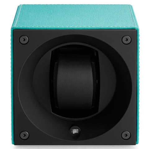 Swiss KubiK Watch Winder Single Turquoise Leather