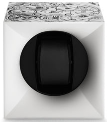Swiss Kubik Watch Winder Single Startbox White Black Print SK01.STB.013.MVT