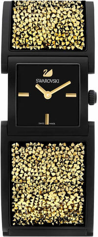 Swarovski Watch Crystalline Bangle Black/Light Gold Tone 5027136